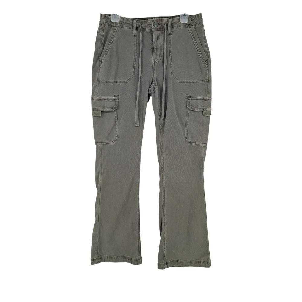 American Eagle Classic Bootcut Cargo Pants 4 Olive Green Stretch Utility